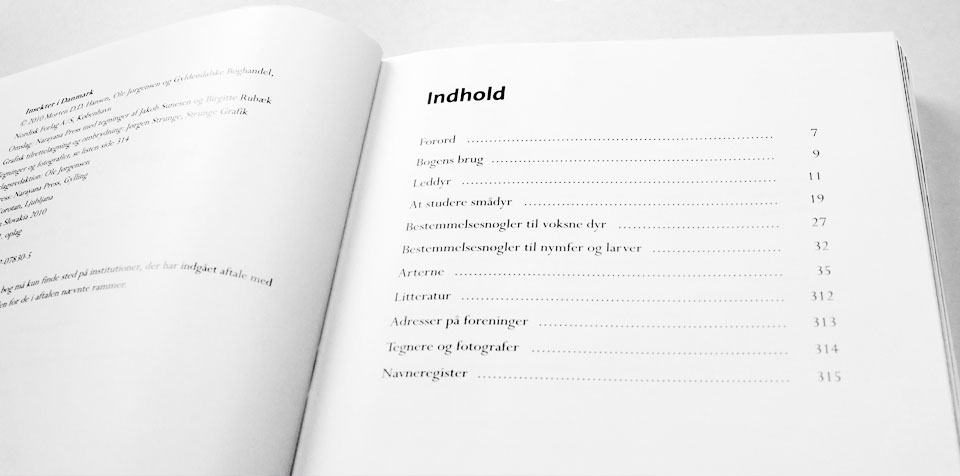 Boglayout til Insekter i Danmark